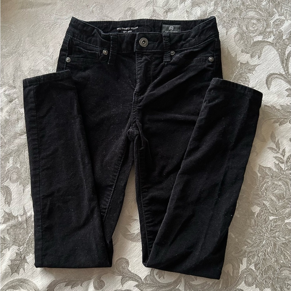 Adriano Goldschmied Kids The Twiggy Plush super skinny black pants girls sz 10